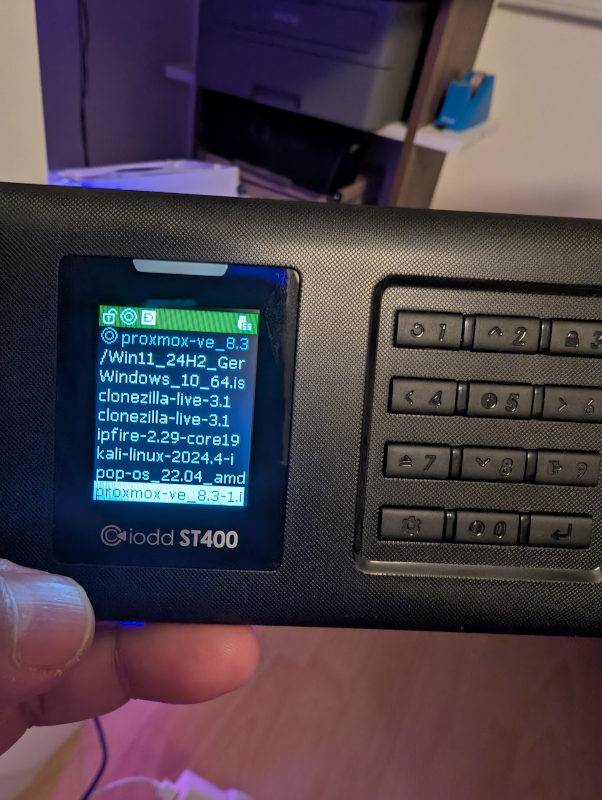 Rufus-Oberfläche: Proxmox VE ISO wird auf einen USB-Stick geschrieben