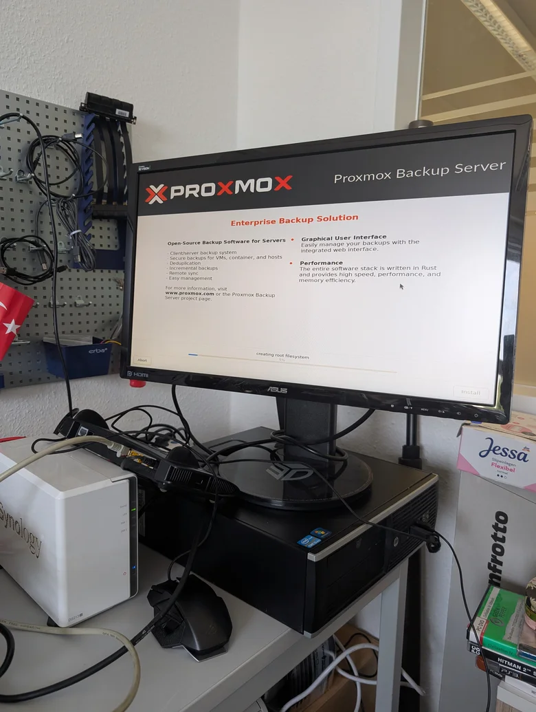 Proxmox Backup Server Installer Grafische Oberfläche
