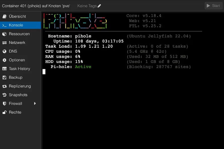 Netzwerkeinstellungen in Proxmox